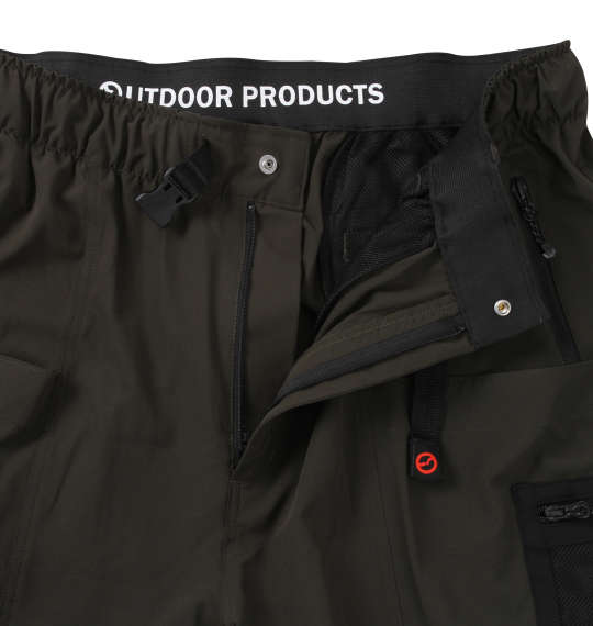 OUTDOOR PRODUCTS マルチストレッチカーゴハーフパンツ カーキ