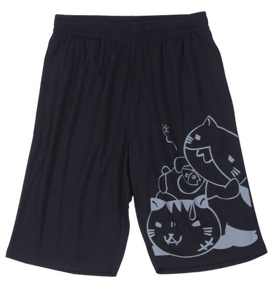 NECOBUCHI-SAN DRYハニカムメッシュハーフパンツ ブラック