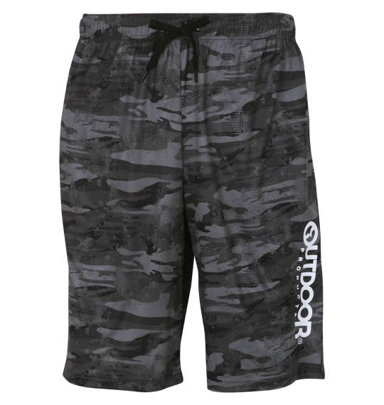 OUTDOOR PRODUCTS DRYメッシュカモフラ柄ハーフパンツ ブラック系