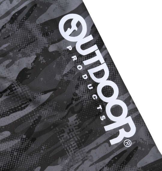 OUTDOOR PRODUCTS DRYメッシュカモフラ柄ハーフパンツ ブラック系