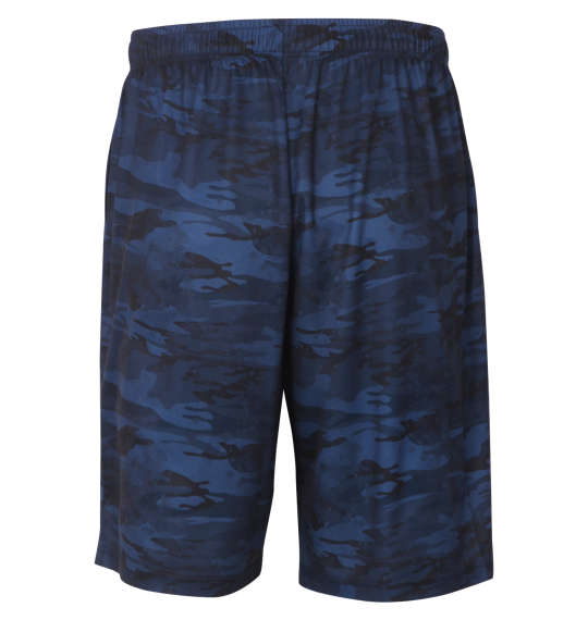 OUTDOOR PRODUCTS DRYメッシュカモフラ柄ハーフパンツ ネイビー系