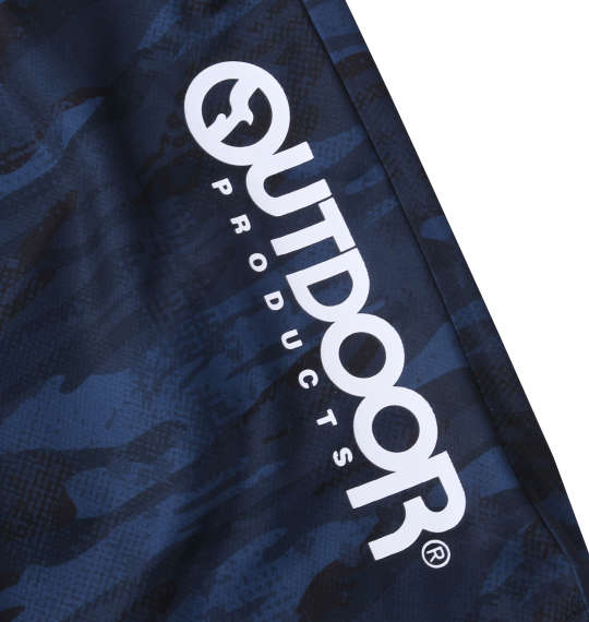 OUTDOOR PRODUCTS DRYメッシュカモフラ柄ハーフパンツ ネイビー系