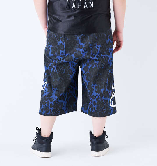 GALFY GALひょうちゃんハーフパンツ ブルーヒョウ柄