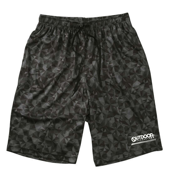 OUTDOOR PRODUCTS DRYメッシュ総柄ハーフパンツ ブラック