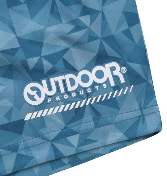 OUTDOOR PRODUCTS DRYメッシュ総柄ハーフパンツ ブルー