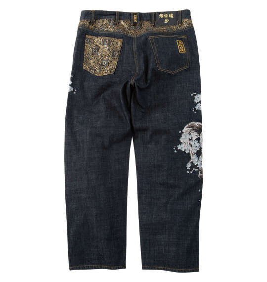 絡繰魂 月光狼デニムパンツ ネイビー