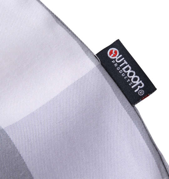 OUTDOOR PRODUCTS ブロードブロックチェック半袖シャツ グレー×ホワイト
