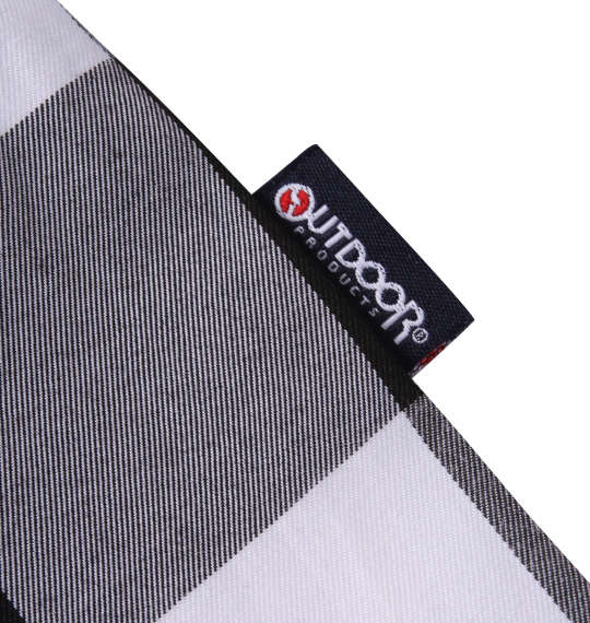 OUTDOOR PRODUCTS ブロードブロックチェック半袖シャツ ブラック×ホワイト