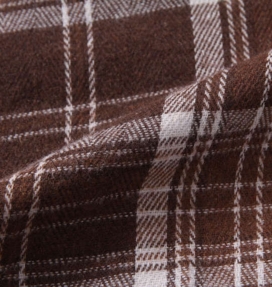 OUTDOOR PRODUCTS ビエラ起毛長袖チェックシャツ ブラウン系