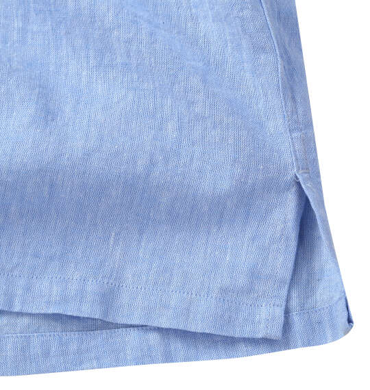 OUTDOOR PRODUCTS 綿麻半袖オープンカラーシャツ サックス