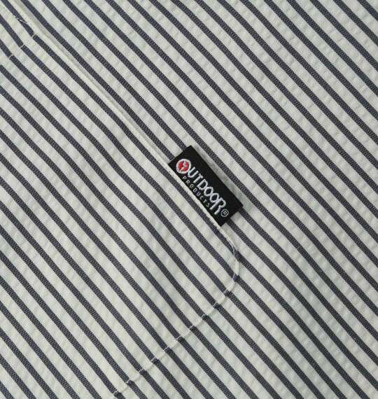 OUTDOOR PRODUCTS サッカー/ジャガード半袖オープンカラーシャツ ホワイト