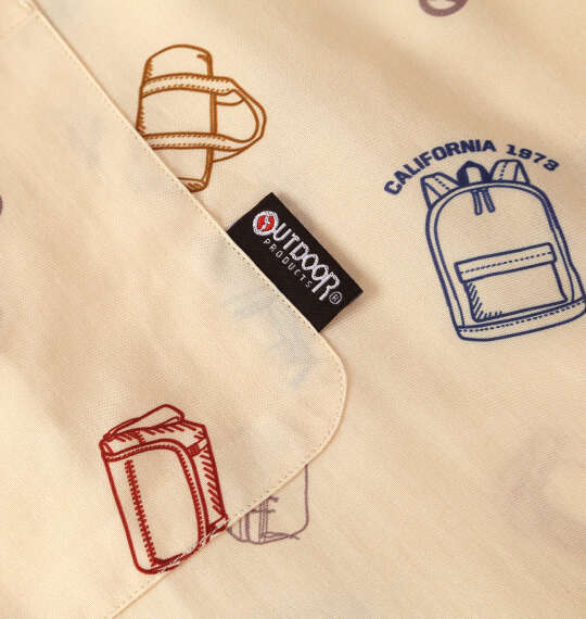 OUTDOOR PRODUCTS ブロード半袖オープンカラーシャツ オフホワイト