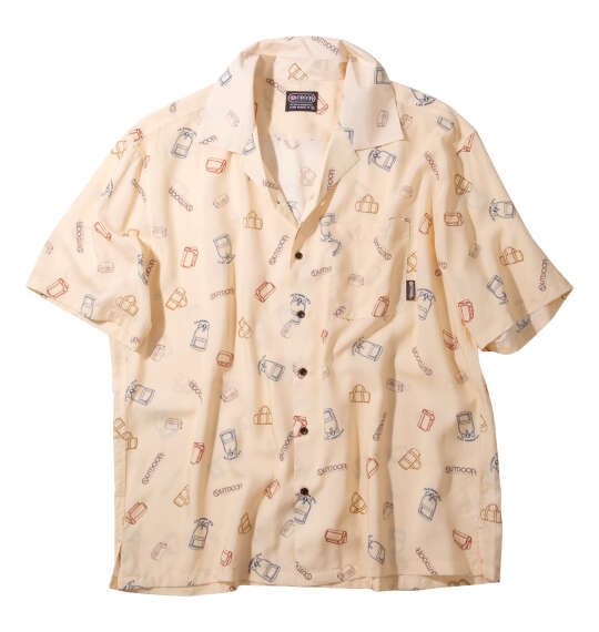 OUTDOOR PRODUCTS ブロード半袖オープンカラーシャツ オフホワイト