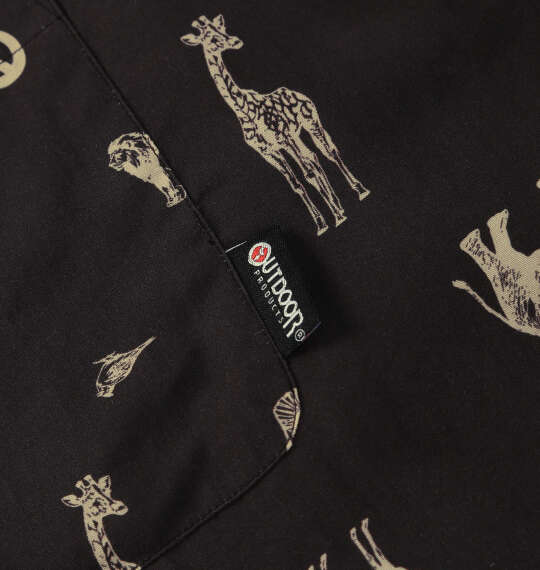 OUTDOOR PRODUCTS ブロード半袖オープンカラーシャツ チャコール