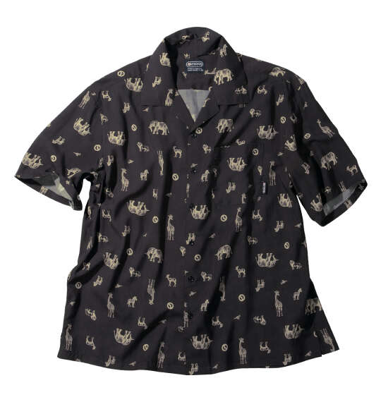 OUTDOOR PRODUCTS ブロード半袖オープンカラーシャツ チャコール