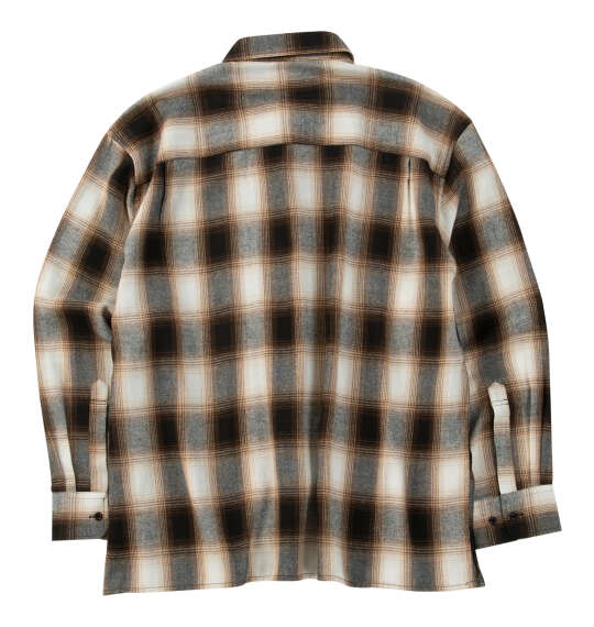 OUTDOOR PRODUCTS ビエラチェック長袖シャツ アイボリー
