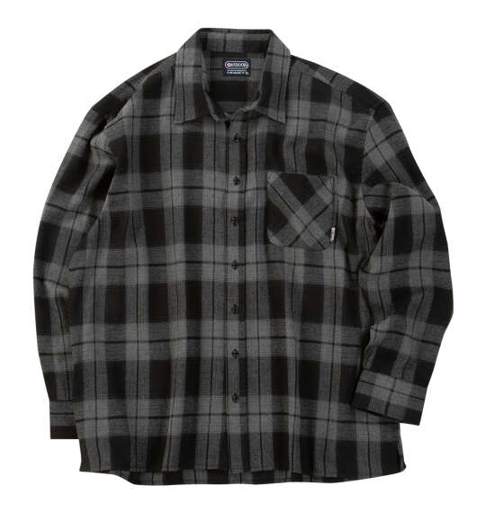 OUTDOOR PRODUCTS ビエラチェック長袖シャツ ブラック
