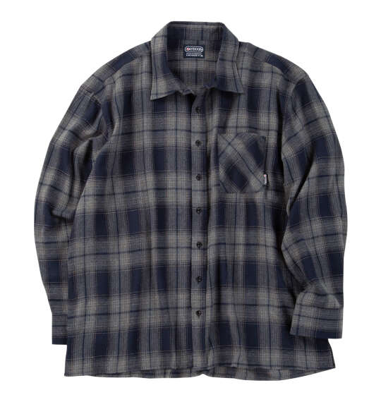 OUTDOOR PRODUCTS ビエラチェック長袖シャツ ネイビー