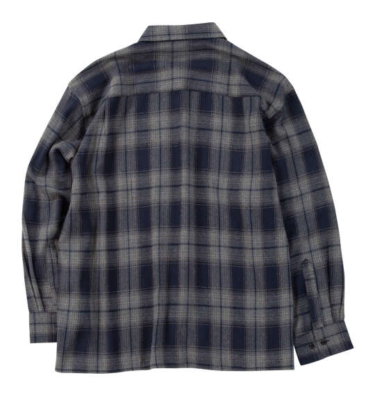 OUTDOOR PRODUCTS ビエラチェック長袖シャツ ネイビー