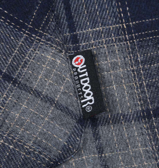 OUTDOOR PRODUCTS ビエラチェック長袖シャツ ネイビー
