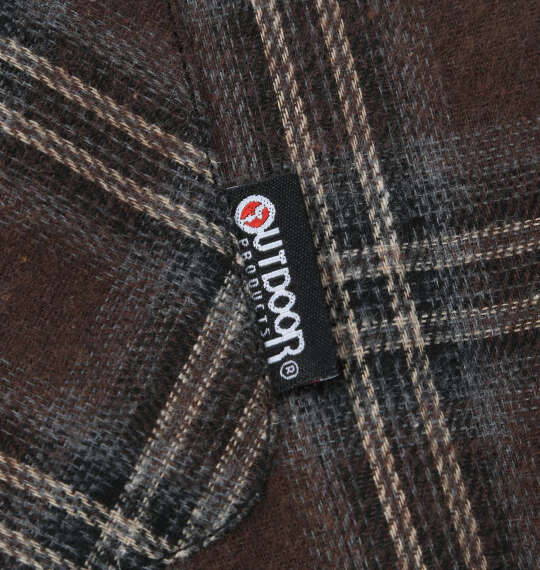 OUTDOOR PRODUCTS ビエラチェック長袖シャツ ブラウン