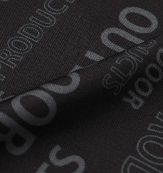 OUTDOOR PRODUCTS DRYメッシュ総柄半袖Tシャツ ブラック