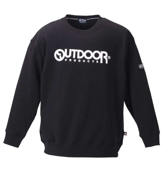 OUTDOOR PRODUCTS 裏起毛クルートレーナー ブラック