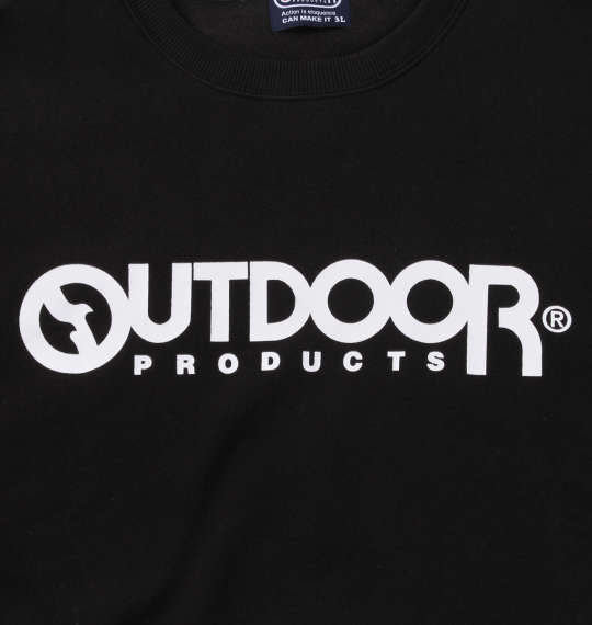 OUTDOOR PRODUCTS 裏起毛クルートレーナー ブラック