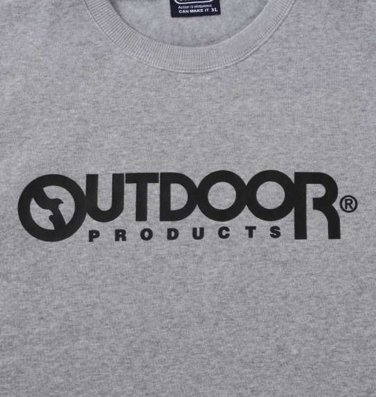 OUTDOOR PRODUCTS 裏起毛クルートレーナー モクグレー