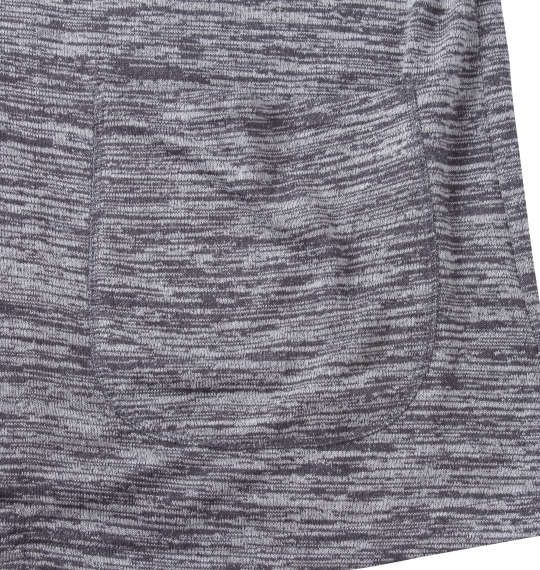 launching pad 引き揃え天竺ショールジャケット+半袖Tシャツ グレー杢×ブラック