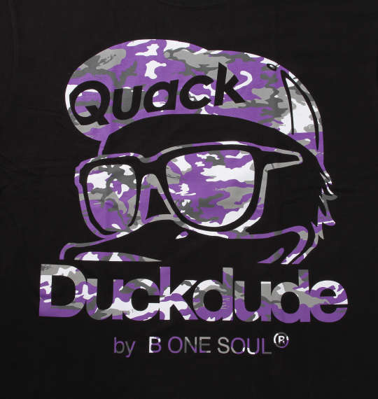 b-one-soul DUCK DUDEカラーカモ半袖Tシャツ ブラック