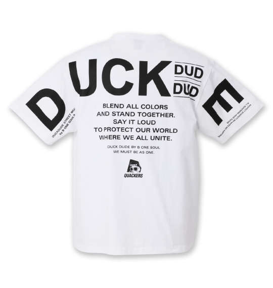 b-one-soul DUCK DUDEネオンロゴ半袖Tシャツ ホワイト