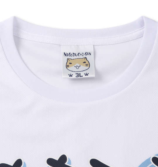 NECOBUCHI-SAN DRYハニカムメッシュ半袖Tシャツ ホワイト