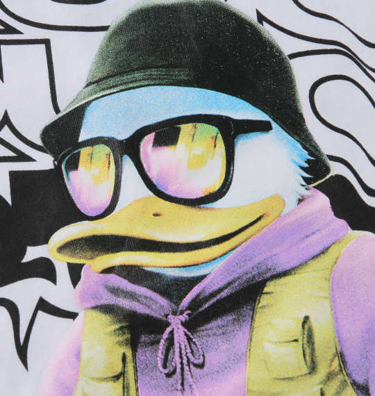 b-one-soul DUCK DUDE長袖Tシャツ ホワイト