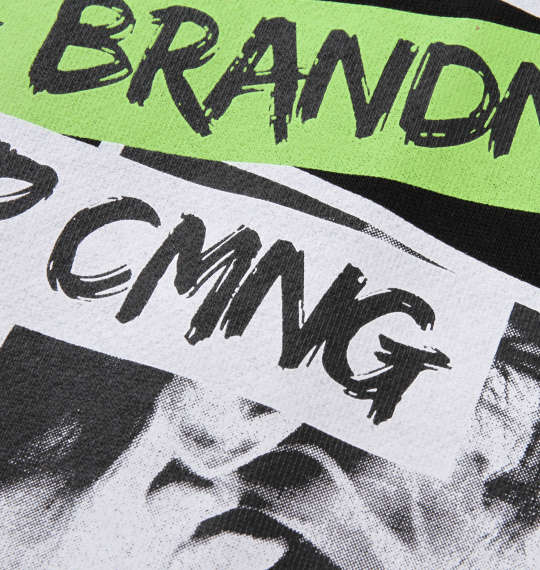 b-one-soul バックドローイングビッグロゴクルーネックスウェット ブラック