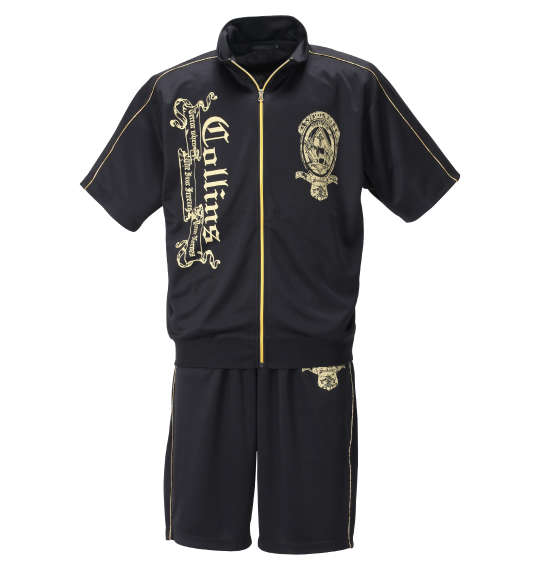 COLLINS 半袖ジャージセット ブラック