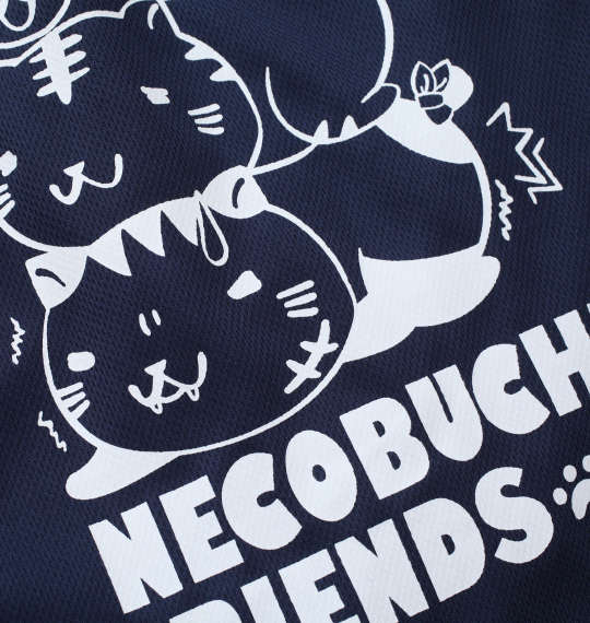 NECOBUCHI-SAN ハニカムメッシュなりきり半袖フルジップパーカー+ハーフパンツ ネイビー