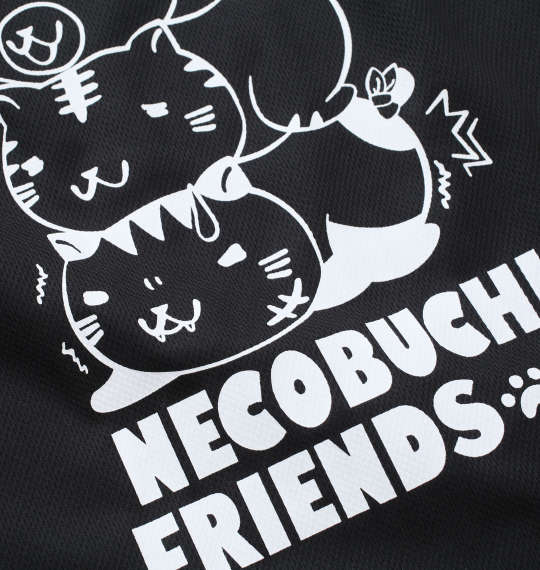 NECOBUCHI-SAN ハニカムメッシュなりきり半袖フルジップパーカー+ハーフパンツ ブラック