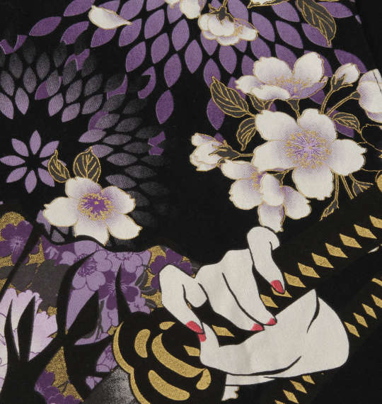 絡繰魂抜刀娘 結愛長袖Tシャツ ブラック