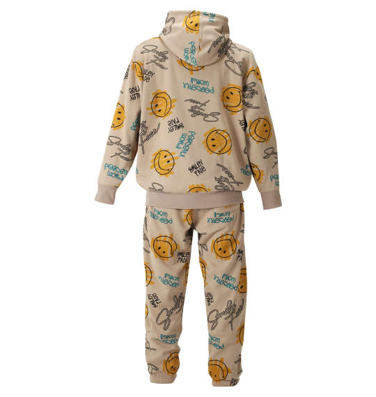 SMILEY FACE 裏起毛プルパーカーセット ダークベージュ