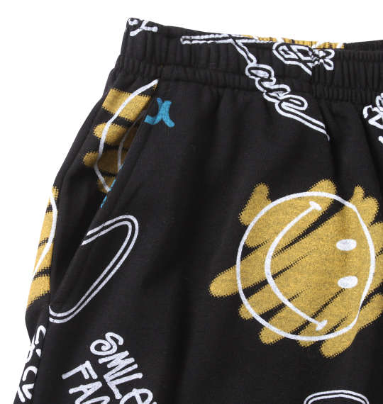 SMILEY FACE 裏起毛プルパーカーセット ブラック