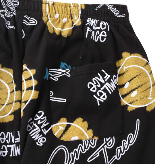 SMILEY FACE 裏起毛プルパーカーセット ブラック