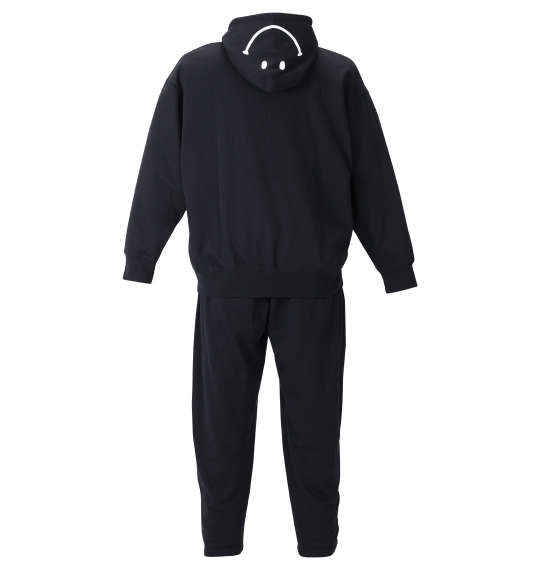 SMILEY FACE 裏起毛フルジップパーカーセット ブラック