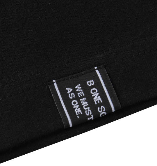 b-one-soul バックBIGロゴ半袖Tシャツ ブラック