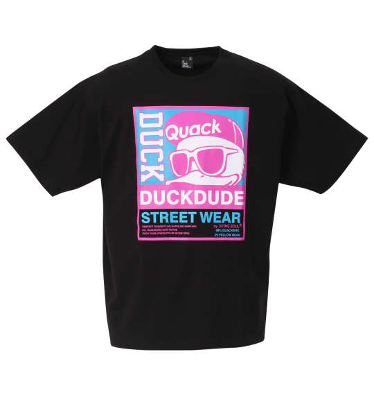 b-one-soul DUCK DUDE STOREロゴ半袖Tシャツ ブラック