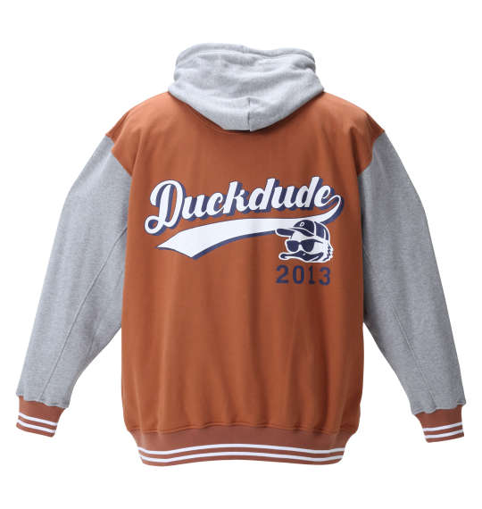 b-one-soul DUCK DUDEスウェットスタジャン ブラウン