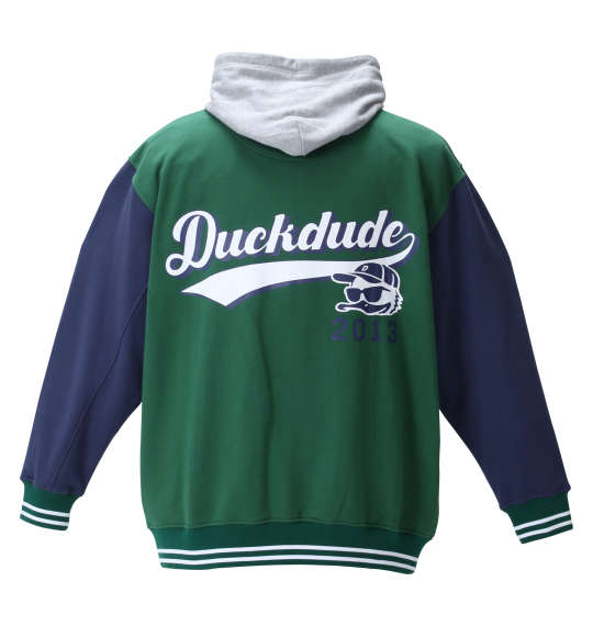 b-one-soul DUCK DUDEスウェットスタジャン グリーン