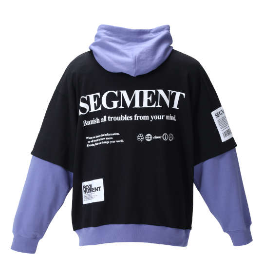 b-one-soul レイヤードプルパーカー ブラック