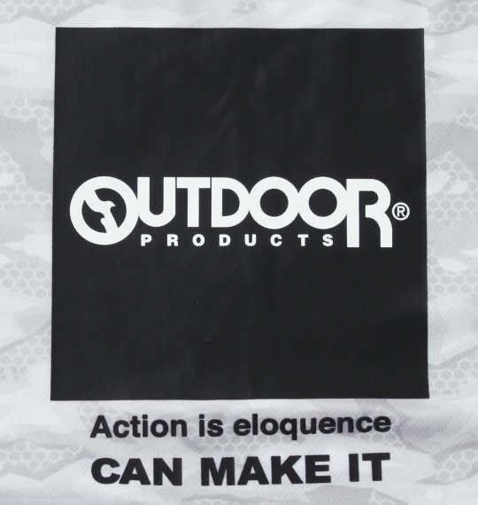 OUTDOOR PRODUCTS DRYメッシュカモフラ柄半袖Tシャツ グレー系