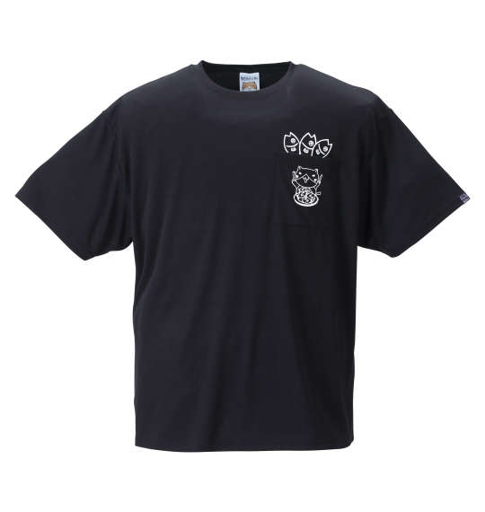 NECOBUCHI-SAN ポケット付DRYハニカムメッシュ半袖Tシャツ ブラック